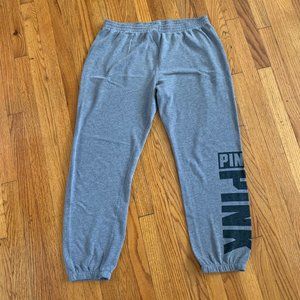 Pink Victoria's Secret Grey Sweatpants